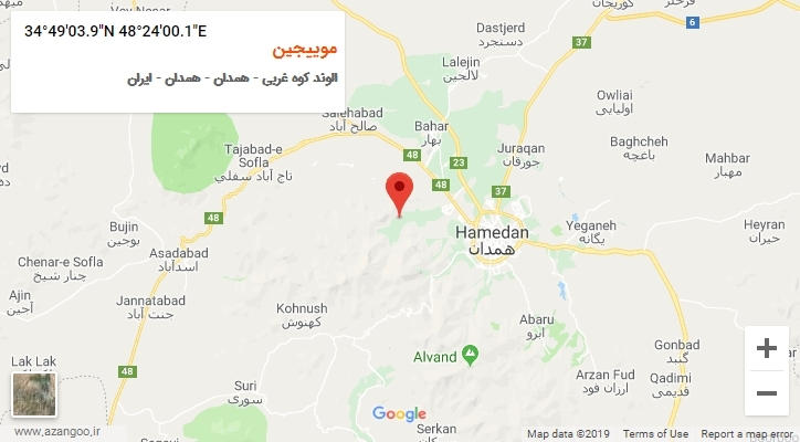 روستای موییجین بر روی نقشه