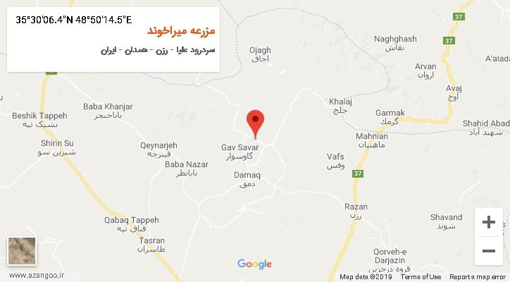 روستای مزرعه میراخوند بر روی نقشه