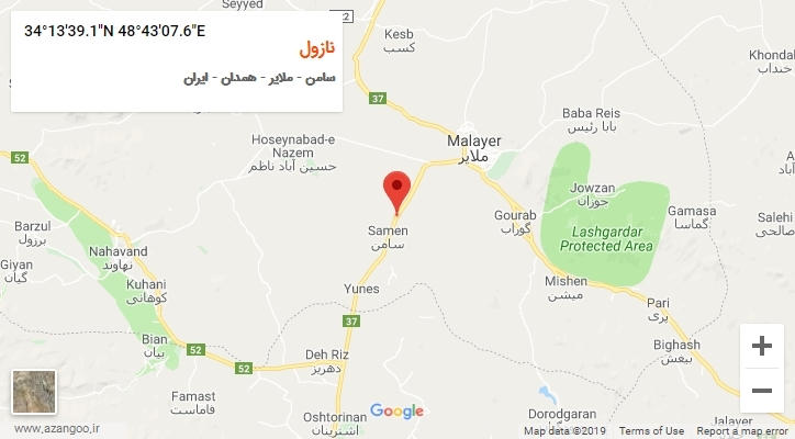 روستای نازول بر روی نقشه