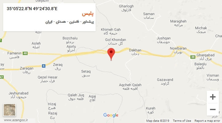 روستای پلیس بر روی نقشه