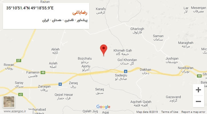 روستای رضاباغی بر روی نقشه