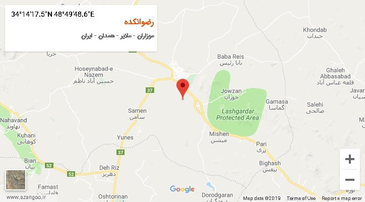 روستای رضوانکده بر روی نقشه
