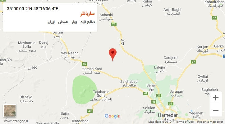 روستای ساربانلر بر روی نقشه