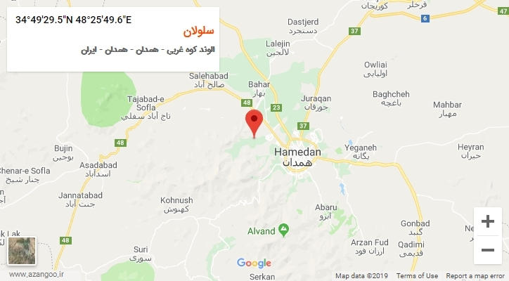 روستای سلولان بر روی نقشه