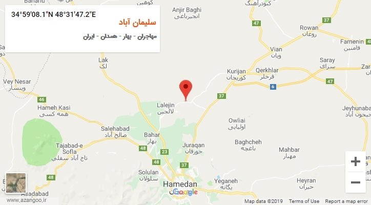 روستای سلیمان آباد بر روی نقشه