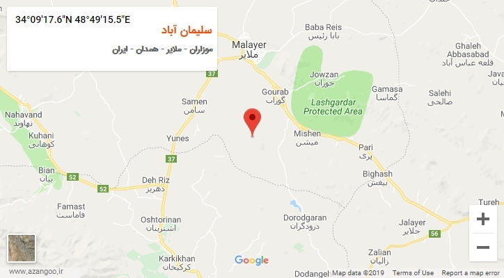روستای سلیمان آباد بر روی نقشه
