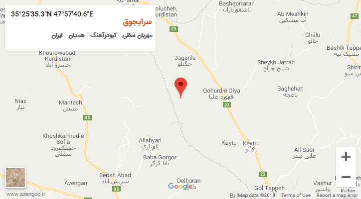 روستای سرایجوق بر روی نقشه