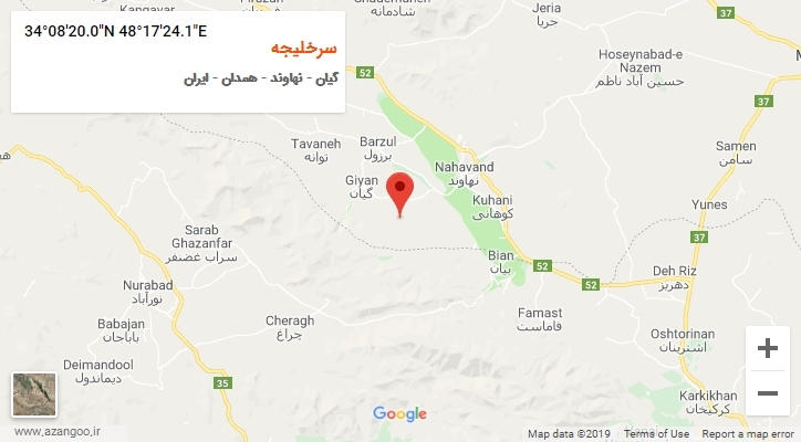 روستای سرخلیجه بر روی نقشه