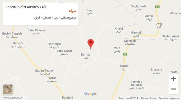 روستای سرله بر روی نقشه