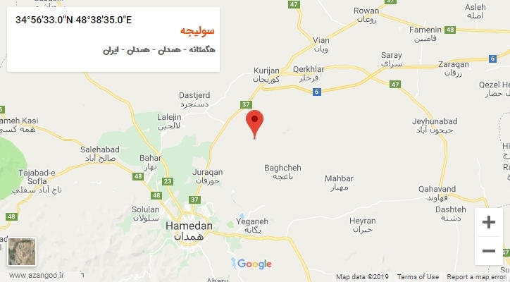 روستای سولیجه بر روی نقشه