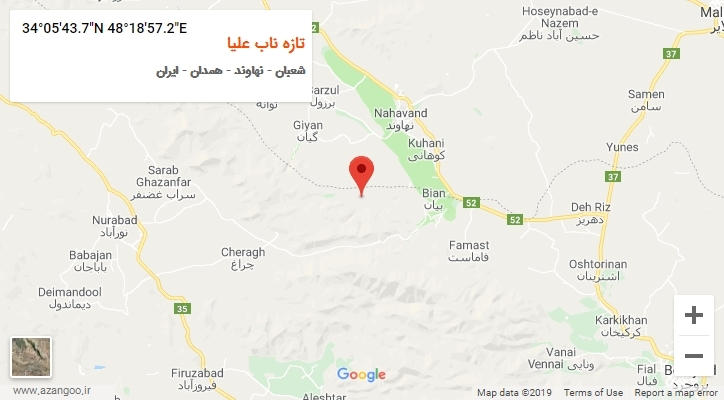 روستای تازه ناب علیا بر روی نقشه