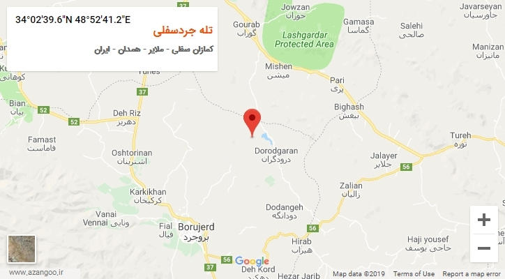 روستای تله جردسفلی بر روی نقشه