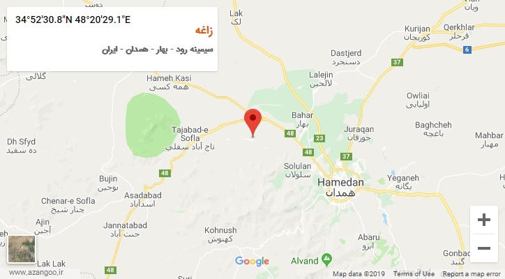 روستای زاغه بر روی نقشه