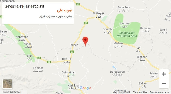 روستای ضرب علی بر روی نقشه