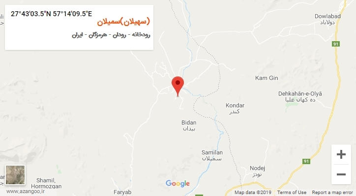 روستای (سهیلان)سمیلان بر روی نقشه