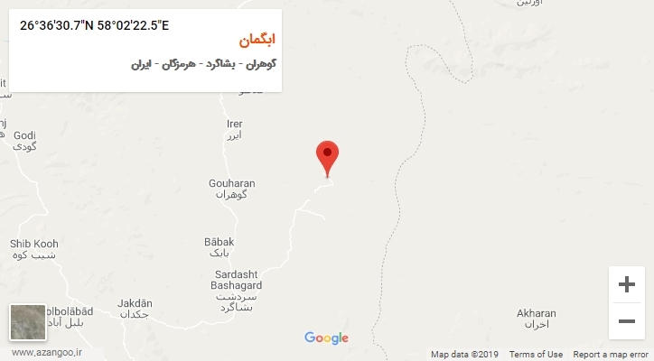 روستای ابگمان بر روی نقشه