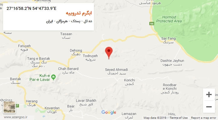 روستای ابگرم تدروییه بر روی نقشه