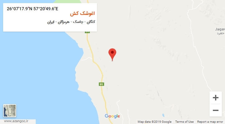 روستای اغوشک کش بر روی نقشه