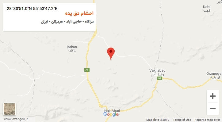 روستای احشام دق پده بر روی نقشه