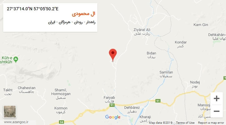 روستای ال محمودی بر روی نقشه