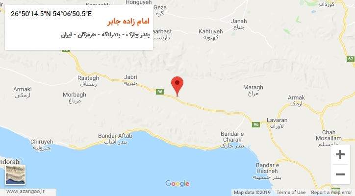 روستای امام زاده جابر بر روی نقشه