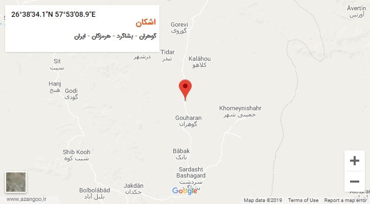 روستای اشکان بر روی نقشه