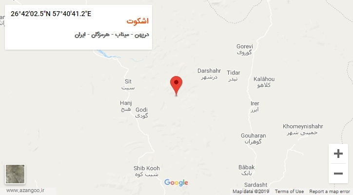 روستای اشکوت بر روی نقشه