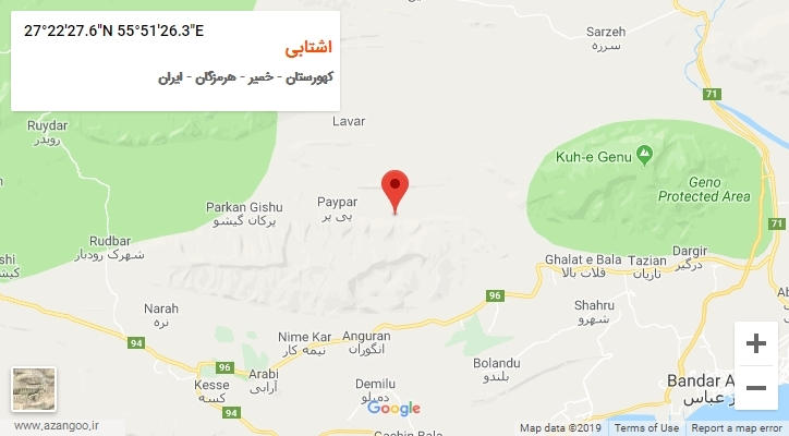 روستای اشتابی بر روی نقشه