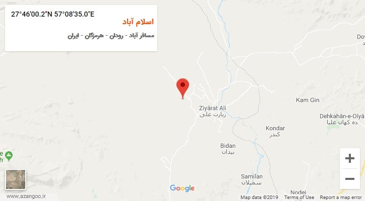 روستای اسلام آباد بر روی نقشه
