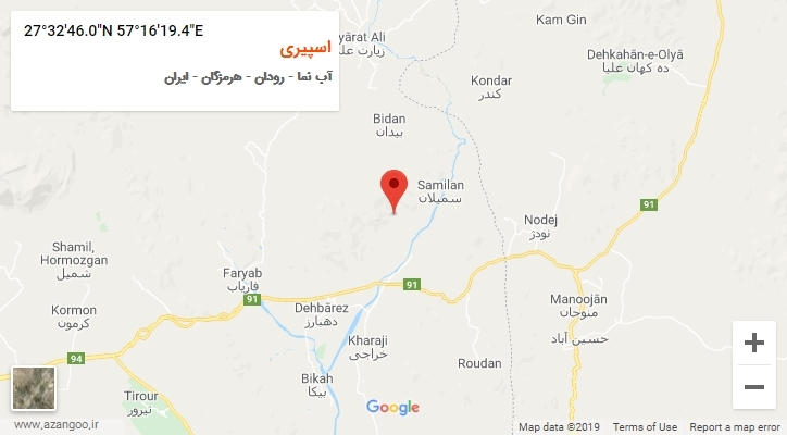 روستای اسپیری بر روی نقشه