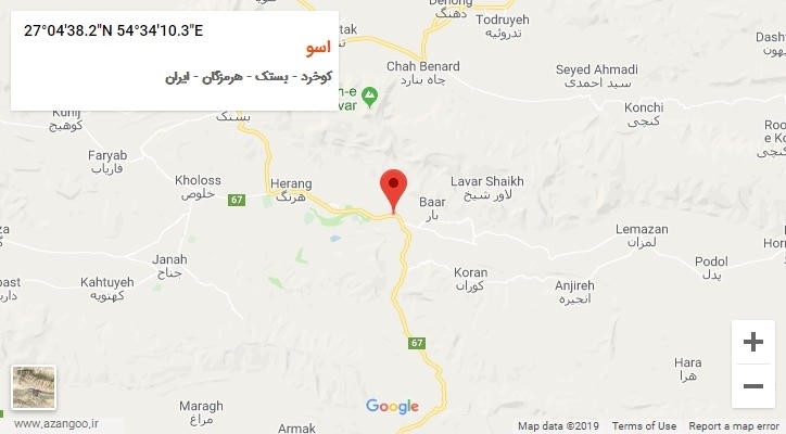 روستای اسو بر روی نقشه