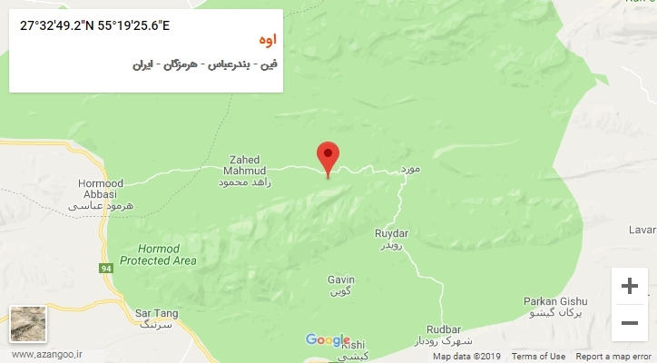 روستای اوه بر روی نقشه
