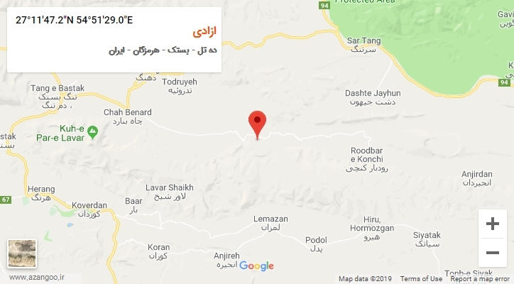 روستای ازادی بر روی نقشه
