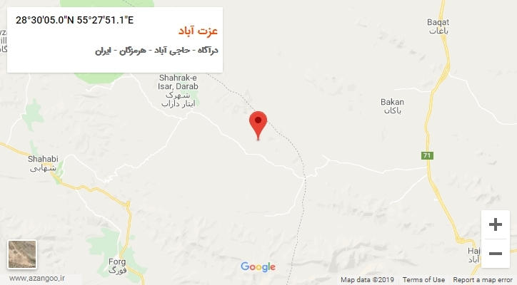 روستای عزت آباد بر روی نقشه