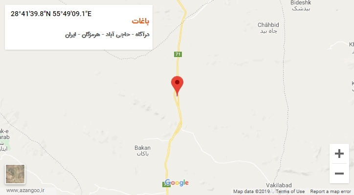روستای باغات بر روی نقشه