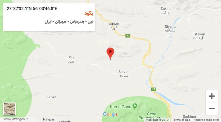 روستای بگود بر روی نقشه