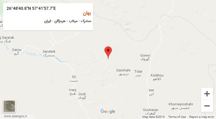 روستای بهان بر روی نقشه