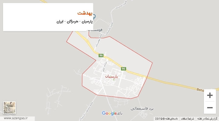 دهستان بهدشت بر روی نقشه
