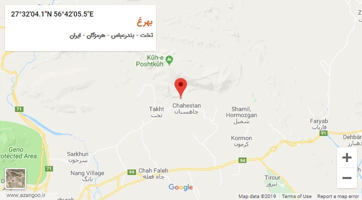 روستای بهرغ بر روی نقشه