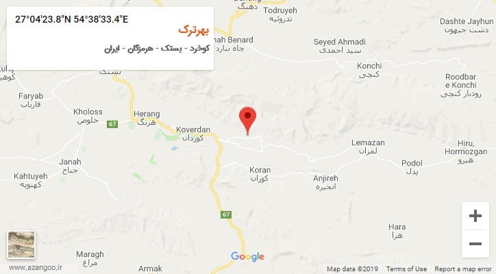 روستای بهرترک بر روی نقشه