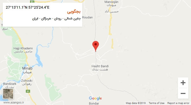 روستای بجگویی بر روی نقشه