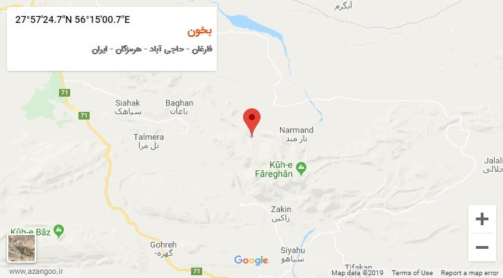 روستای بخون بر روی نقشه