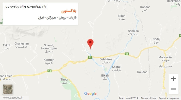 روستای بلاکستون بر روی نقشه