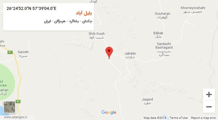 روستای بلبل آباد بر روی نقشه
