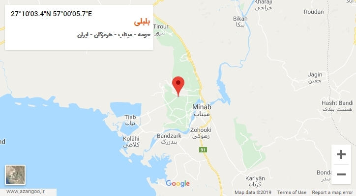 روستای بلبلی بر روی نقشه