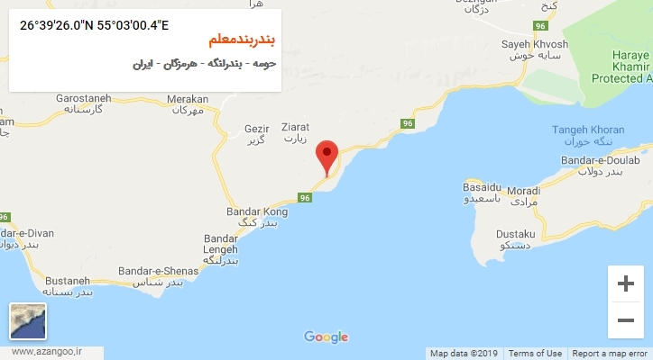 روستای بندربندمعلم بر روی نقشه