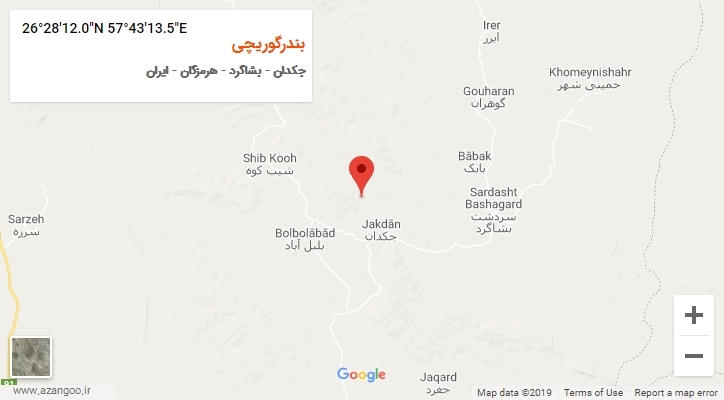 روستای بندرگوریچی بر روی نقشه