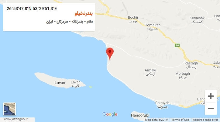 روستای بندرنخیلو بر روی نقشه