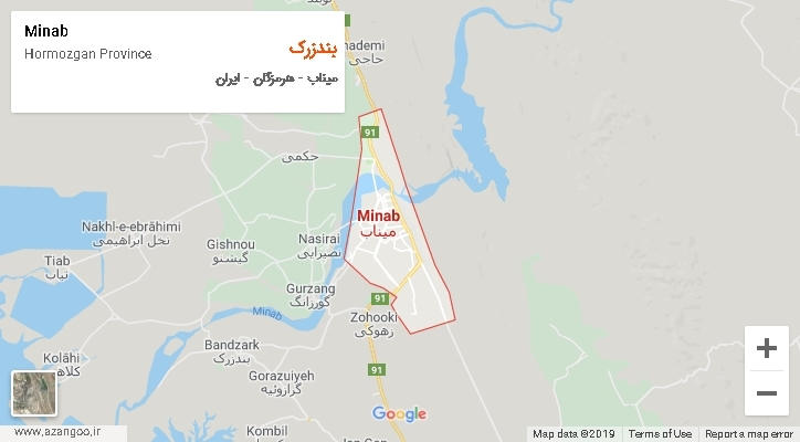 دهستان بندزرک بر روی نقشه