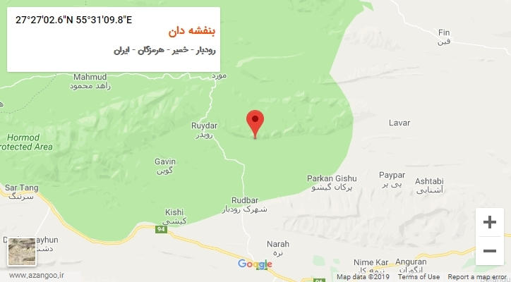 روستای بنفشه دان بر روی نقشه